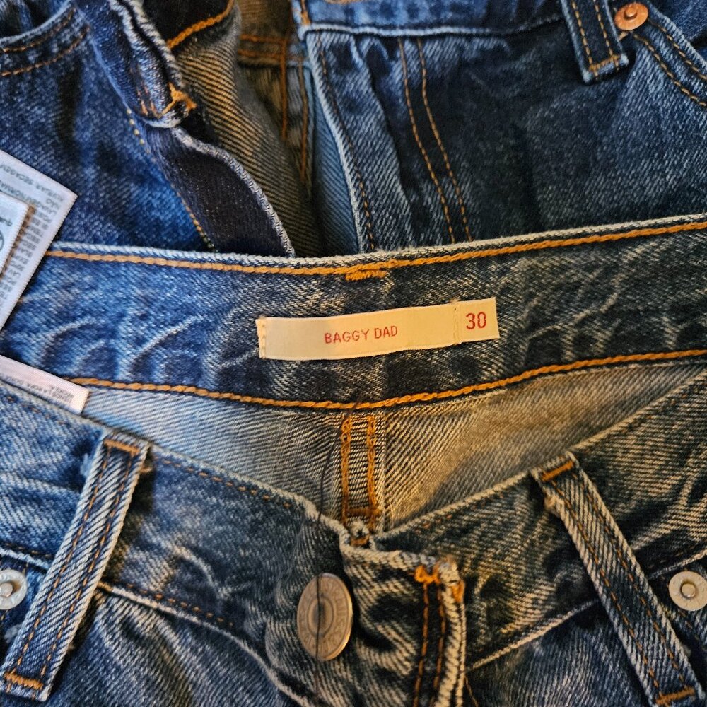 Two pair of Levi's baggy dad jeans